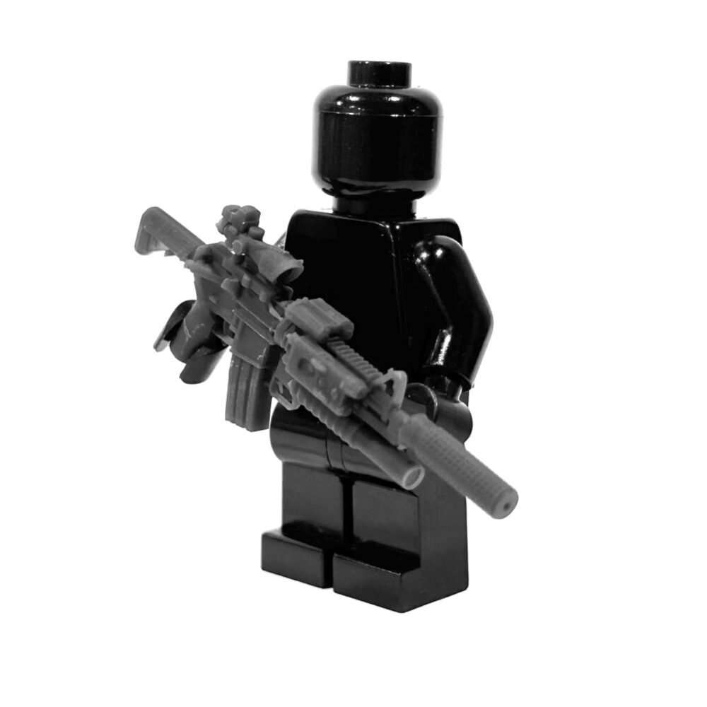 BrickRaidz M4 w/Grenade Launcher rifle for Minifigures