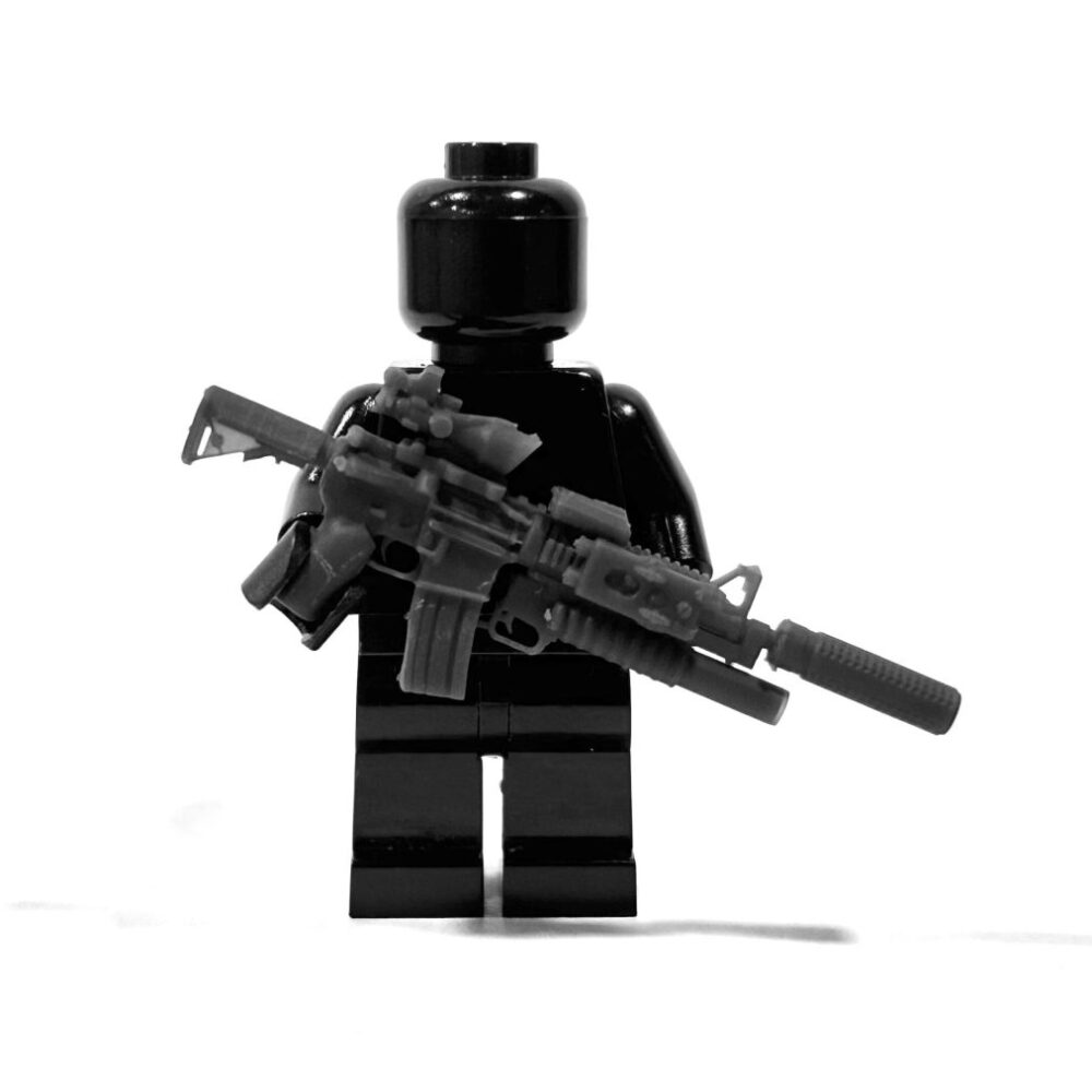 BrickRaidz M4 w/Grenade Launcher rifle for Minifigures
