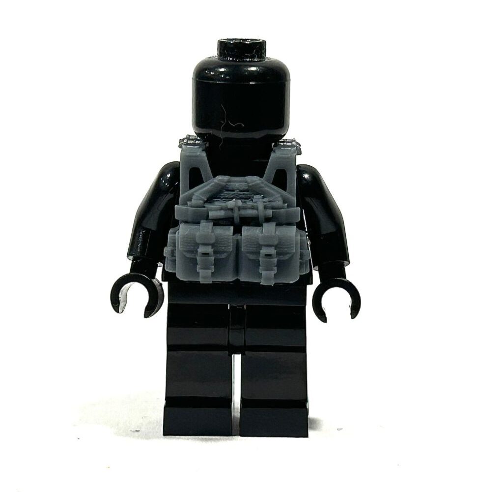 BrickRaidz Tactical DA Plate carrier v8 MG operator for Minifigures