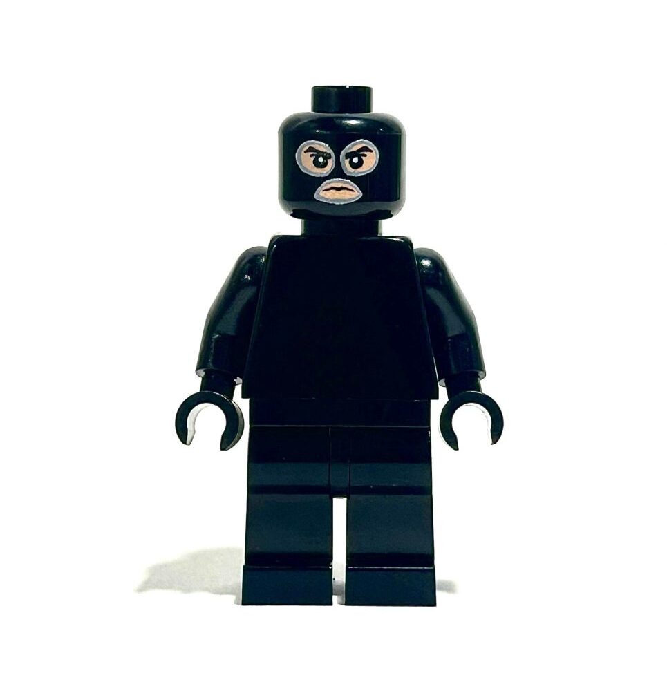BrickRaidz UV printed Minifig Head Bad Guy black