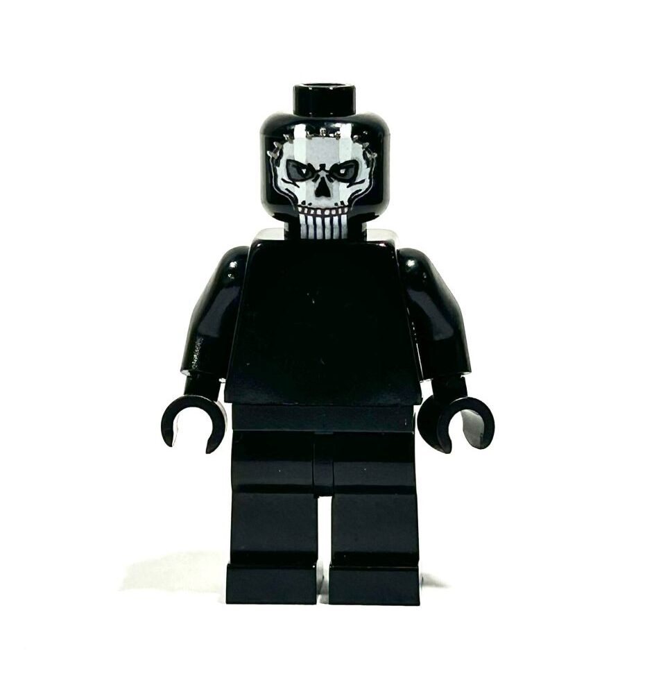 BrickRaidz UV printed Minifig Head Ghost Black