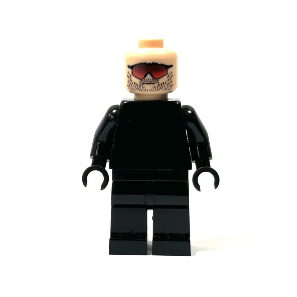 BrickRaidz UV printed Minifig Head Red Glasses Operator