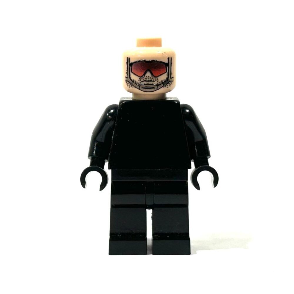 BrickRaidz UV printed Minifig Head Red Glasses Operator v2