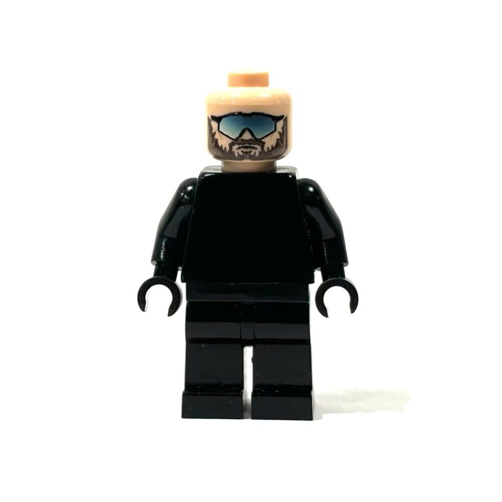 BrickRaidz UV printed Minifig Head Blue Glasses Operator