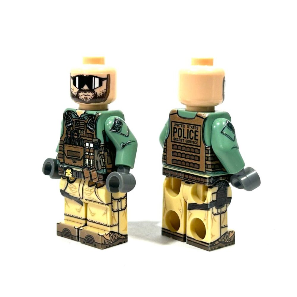 BrickRaidz UV printed (360) Minifigures US Secret Service Hammer Team Operator